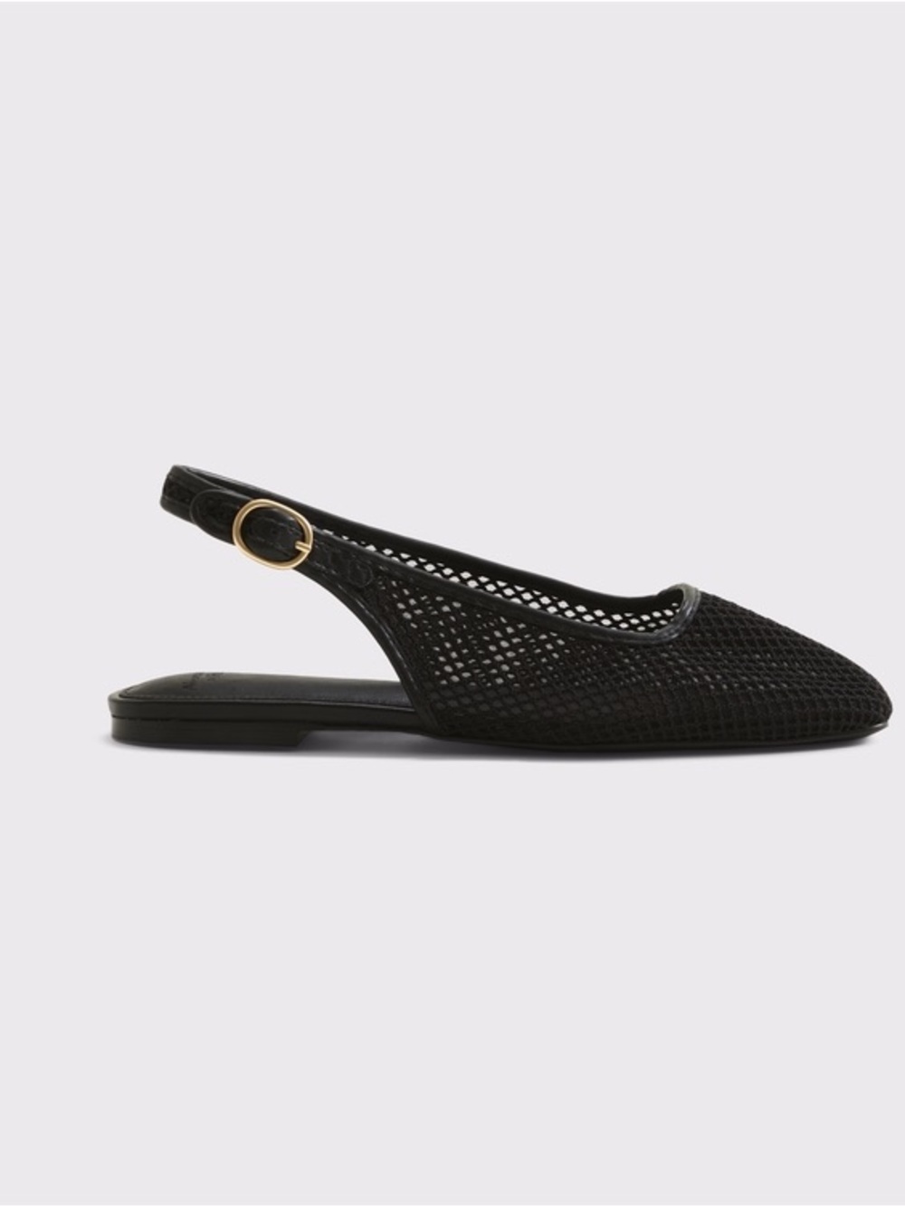 Abercrombie & Fitch Square Toe Mesh Slingback Flat Shoes